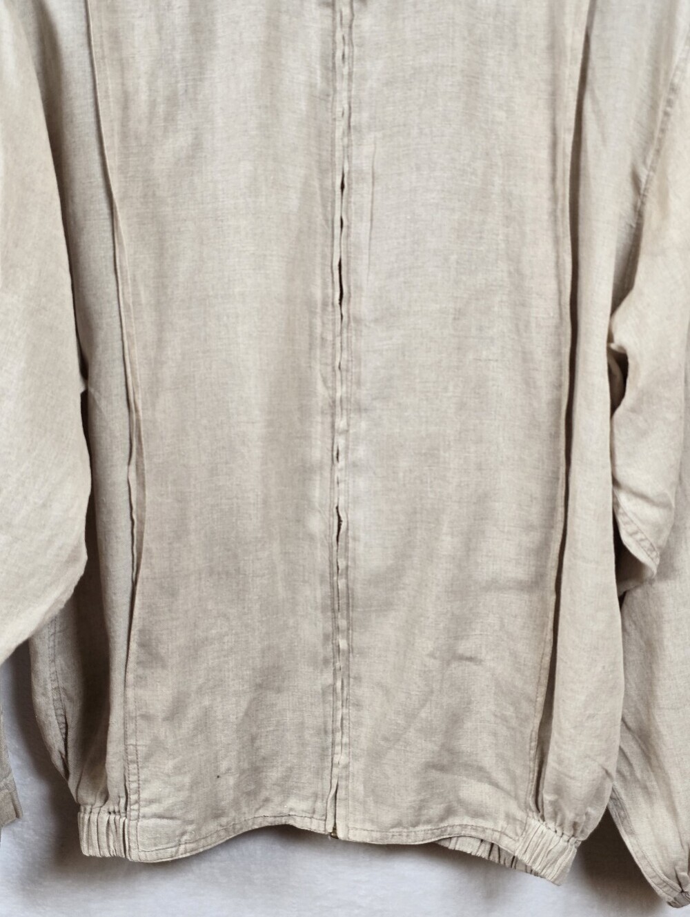 Vintage Roger Forsythe 100% Linen Bomber Lightweight Full Zip Jacket Sz.S - Picture 4 of 13